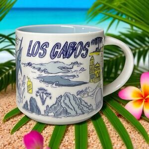 Starbucks 2019 Los Cabos Mexico Been There Series 14oz Ceramic Coffee Mug EUC